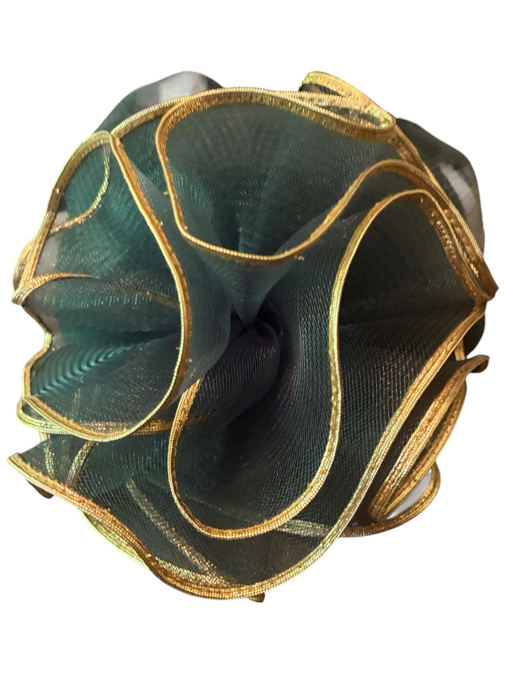 Vintage F&M Hat Co. Emerald Green 100% Wool Fascinator - WPL 4384 Made in USA - Picture 6 of 9